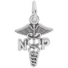 Nurse Practioner Charm in Sterling Silver, Charms for Bracelets and