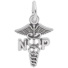 Nurse Practioner Charm in Sterling Silver, Charms for Bracelets and Necklaces