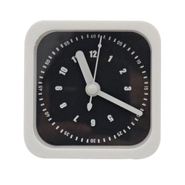 3.2 Inch Square Silent Analog Clock, Magnetic Multi-Purpose Small Quartz Clock, AA Battery Operated, for Fridge, Desk, Wall Mount Home Office Decor (Black-A)
