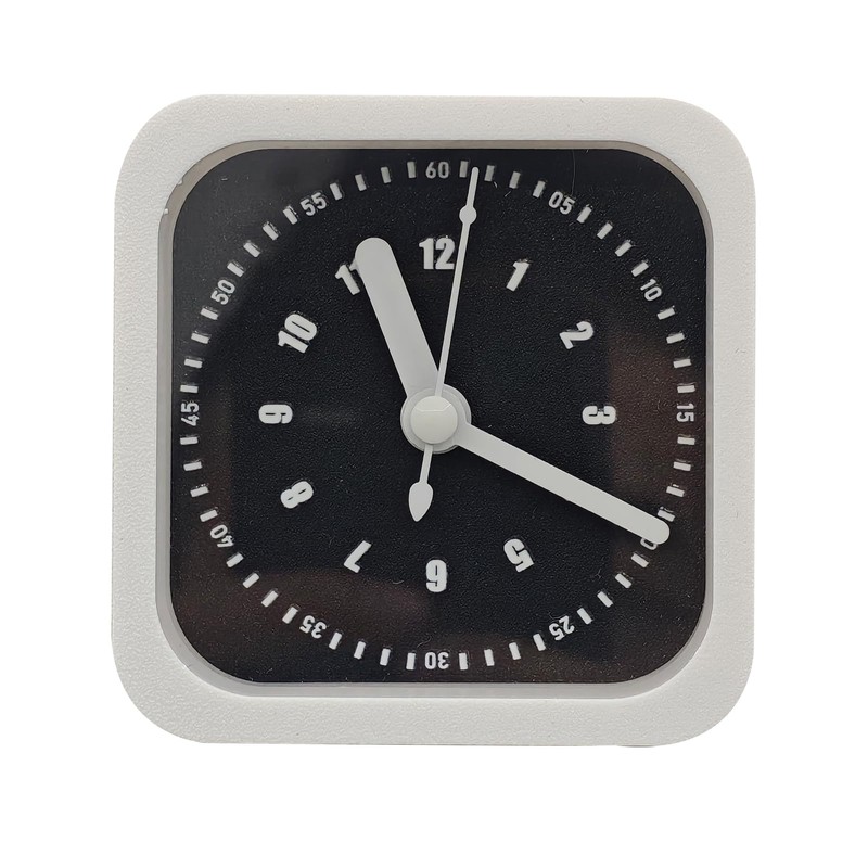 3.2 Inch Square Silent Analog Clock, Magnetic Multi-Purpose Small Quartz