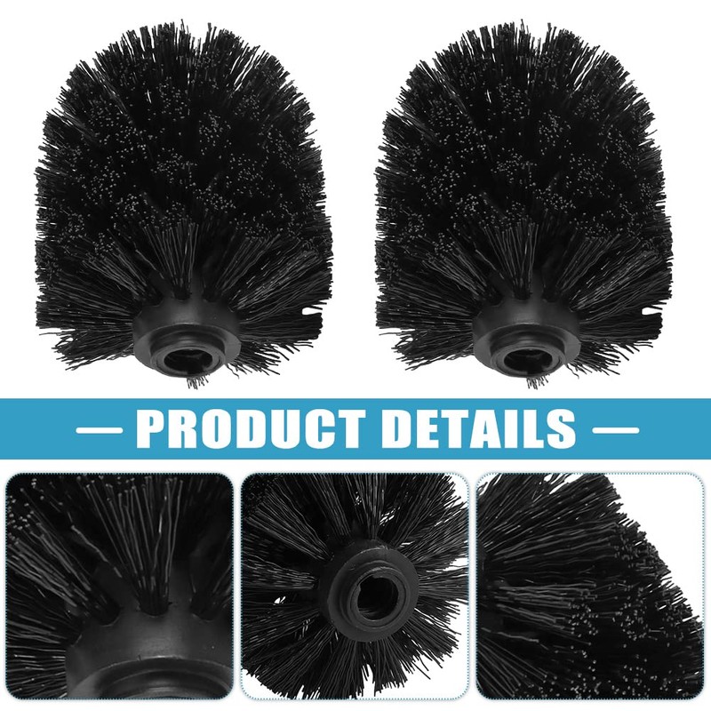 2PCS Toilet Bowl Brush Replacement Head, Toilet Brush Head Replacement