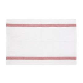 Vogue Heavy Thick and Absorbent Red Tea Towel Cloth, White and Red, Polycotton, Size: 762(W) x 508(D)mm / 30 x 20 inch, Machine Washable | E915