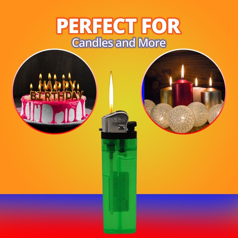 Lot Classic Disposable Lighter Soft Flame Kitchen Lighter - Newly