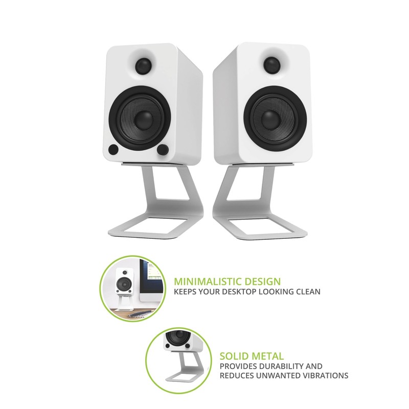 Kanto SE4 Elevated Desktop Speaker Stands for Medium Bookshelf Speakers