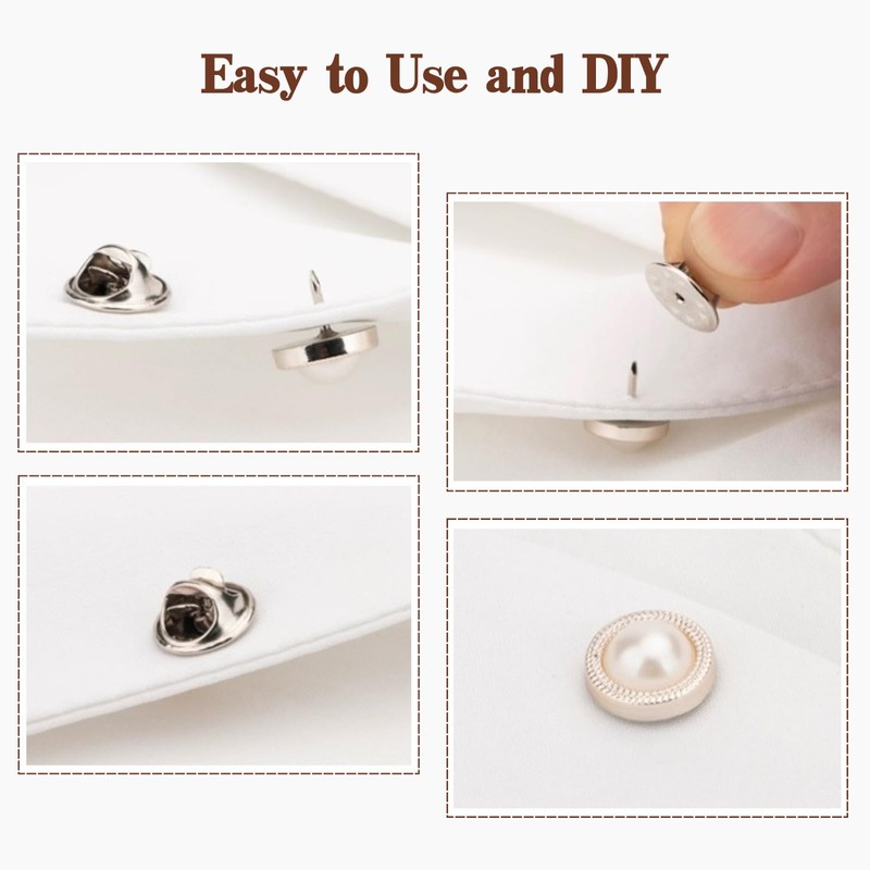 Lapel Pin Backs, 50PCS Pin Backs for Brooch Tie Hat