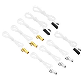 PATIKIL 1.5M 4.9ft Ceiling Pull Chain, 9 Pcs Pulls String Extender with Cylinder Pendant for Fan Light Chandelier Table Lamp Pulling Switch, 3 Colors