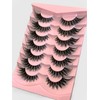 Luxury 3D Faux Mink Half Eyelashes – 10 Pairs, Reusable