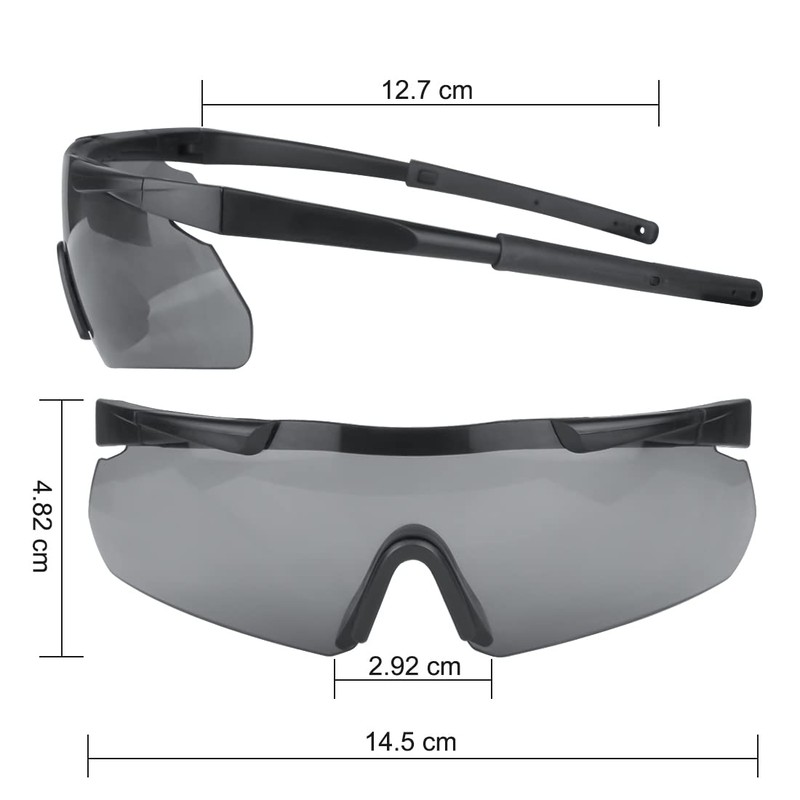 Feyachi Shooting Glasses with 3 Interchangeable Lenses, Anti-Fog and Scratch