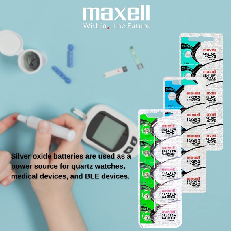 Genuine/Original Maxell Button Cell 364/SR621SW AG1 / Cell Battery (Ideal
