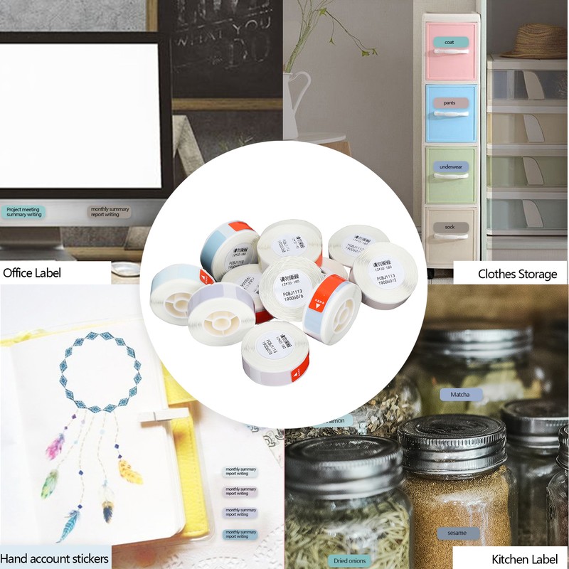 12Pcs Label Paper Adhesive Waterproof Thermal Stickers Coding Machine Price