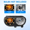 ELH Headlight Assembly Fit for 2008-2014 Dodge Challenger (Black/Amber)
