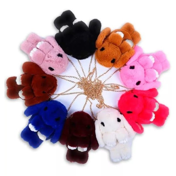 KFMX Bolsa De Conejo De Peluche Con Cadena Bolso Hombro