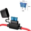 DENGUJD Fuse Holder, Fuse Box, Fuse Clip, Flat Type, Waterproof,