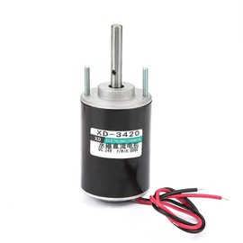 30 Watt 12 V/24 V DC Permanent Magnet Electric Motor, CW/CCW Reversible High Speed Low Noise for DIY Generator XD-3420 (24 V 7000 RPM)