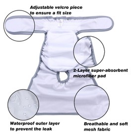 Hisprout Female Dog Nappy, Reusable, Washable, Durable Dog Nappy