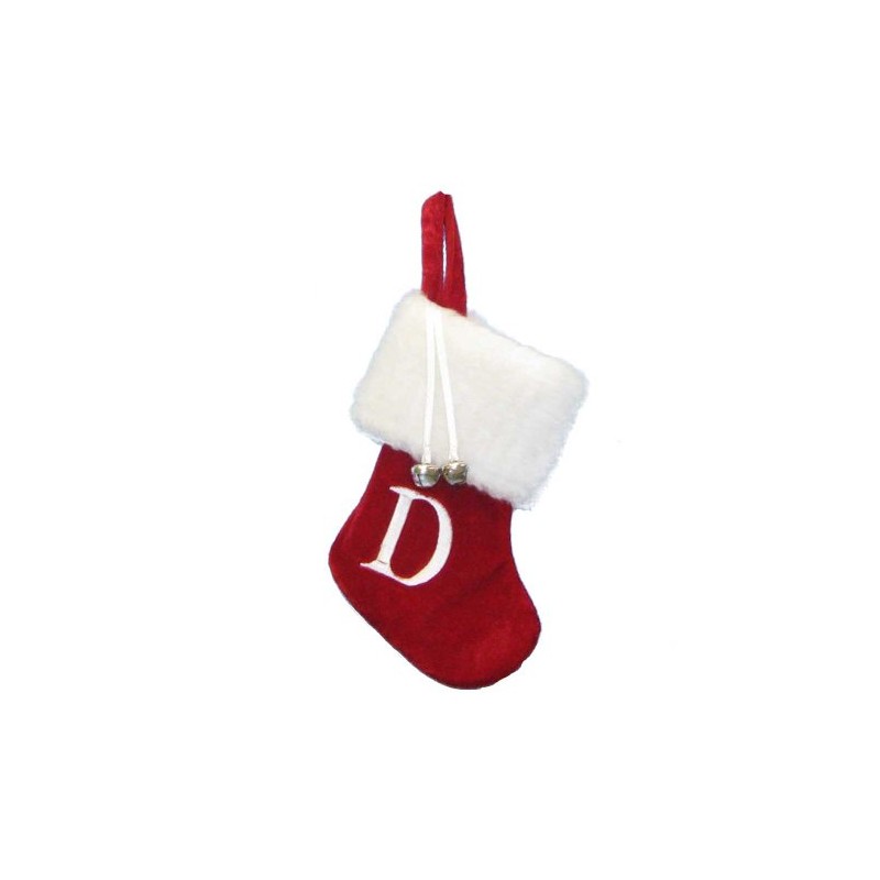 Kurt Adler 7" Red and White Monogram "D" Mini Christmas