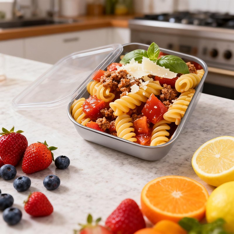 HOZEON 10pcs 20oz Stainless Steel Food Storage Containers with Lids,