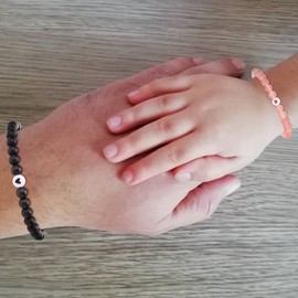 MANVEN Gifts for Father Daughter Bracelets Gifts Matching Heart Bracelets for Father Daughter Gifts from Dad