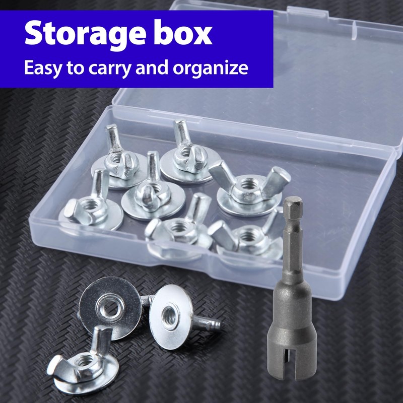 SPEEDWOX 11PCS 1/4" -20 Washer Wing Nuts Hurricane Shutter Panel