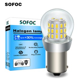 SOFOC-1156 BA15S LED Bulb 6-12V DC for RV Camper Trailer Boat Dome Light Reverse Tail Brake Cornering Lamp etc. 3014 39SMD Warm White 2Pcs