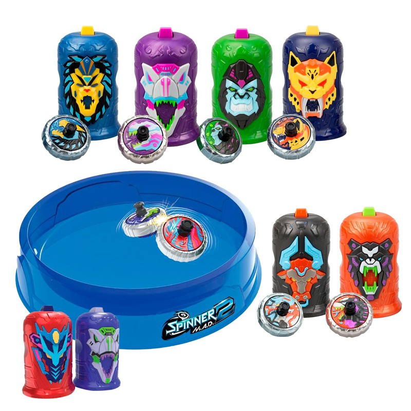 Bizak Spinner Mad 2 Shake, Trottola singola con meccanismo avanzato,