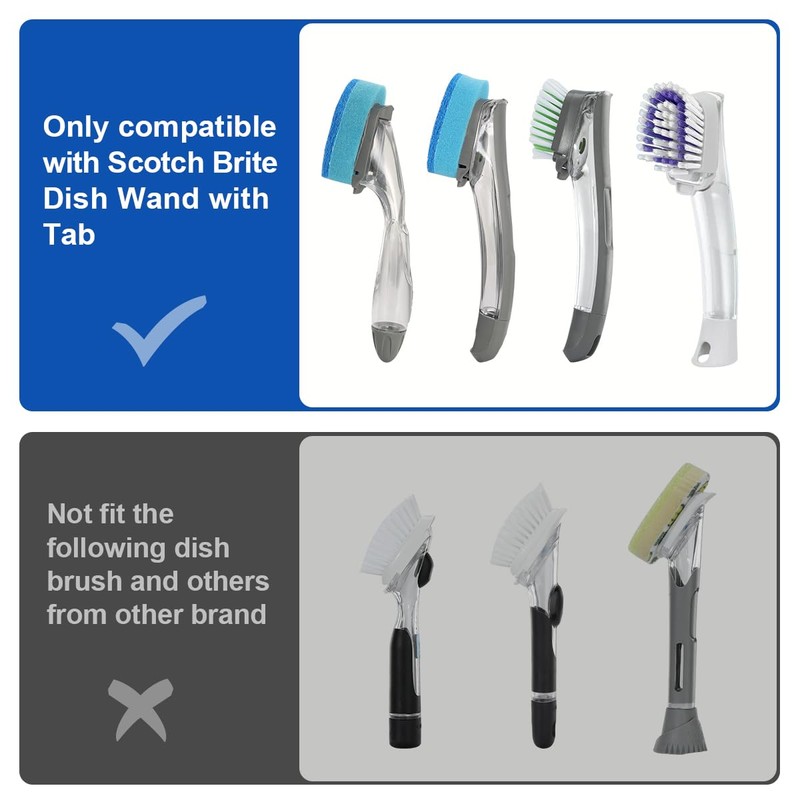 LANMU Dish Wand Holder Compatible with Scotch-Brite Dishwand Only, Silicone
