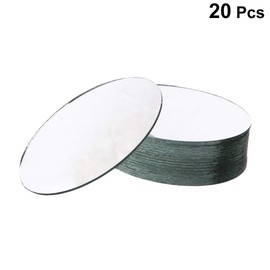 Healifty 20pcs Craft Mirrors Mini Oval Mirrors Glass Mosaic Tile Pieces for Home Decoration DIY Craft Projects Compact Mirror Making Size L