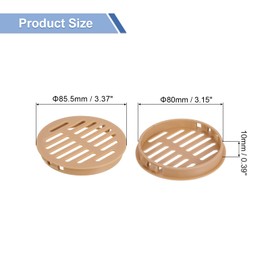QUARKZMAN Round Soffit Ventilation 3 Inches, Pack of 6 Orange Plastic 80 mm Soffit Ventilation Cover - Circular Ventilation Grille - Air Flows Easily for Bathroom, Office, Kitchen, Cupboard