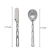 UPware 6-Piece 18/8 Stainless Steel Sugar Spoon Set with Bamboo