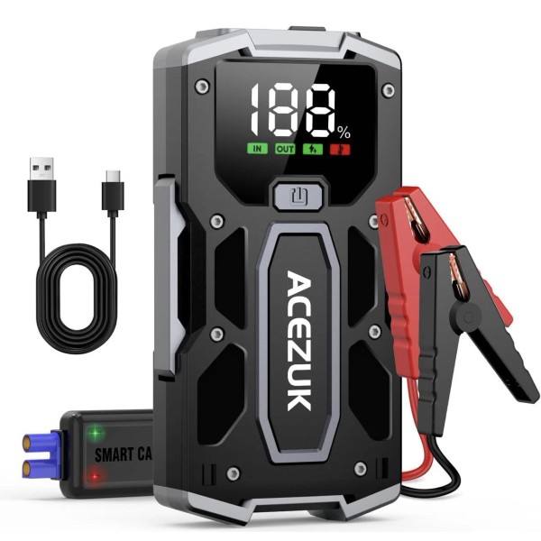 ACEZUK Car Jump Starter For Up To 7.0L Gas &