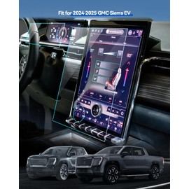 LANTU 4PCS Car Screen Protector for 2025 2024 GMC Sierra EV Elevation/AT4/Denali Accessories 16.8in Navi& 11in Dash Nano Touchscreen Protector Film HD Clear Bubble Free