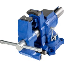 VEVOR Bench Vise 6 Inch, Double Swivel Rotating Heavy Duty Vise Head/Body Rotates 360°,Pipe Vise Bench Vices 30Kn Clamping Force,for Clamping Fixing Equipment Home or Industrial Use