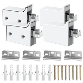 Mellbree Wardrobe Hanger Wall Mount - Adjustable, 150 kg Load Capacity, Robust Bracket for Kitchen, Bathroom and Living Room Cabinets (2, White)