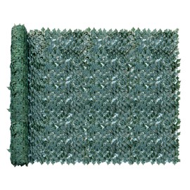 INFRANGE 6' x 20' Artificial Ivy Leaf Privacy Fence Screen Faux Leaves Hedge Greenery Wall Decoration for Balcony Yard Garden Outdoor (Dark Green)