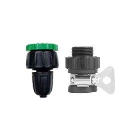 Drip Irrigation System kIt for Garden: 1/2 inch Water Pipe Connector and Threaded Universal Joint for Indoor Plants Outdoor Flower Beds Raised Growing Lawn Tree Patio Hydroponic