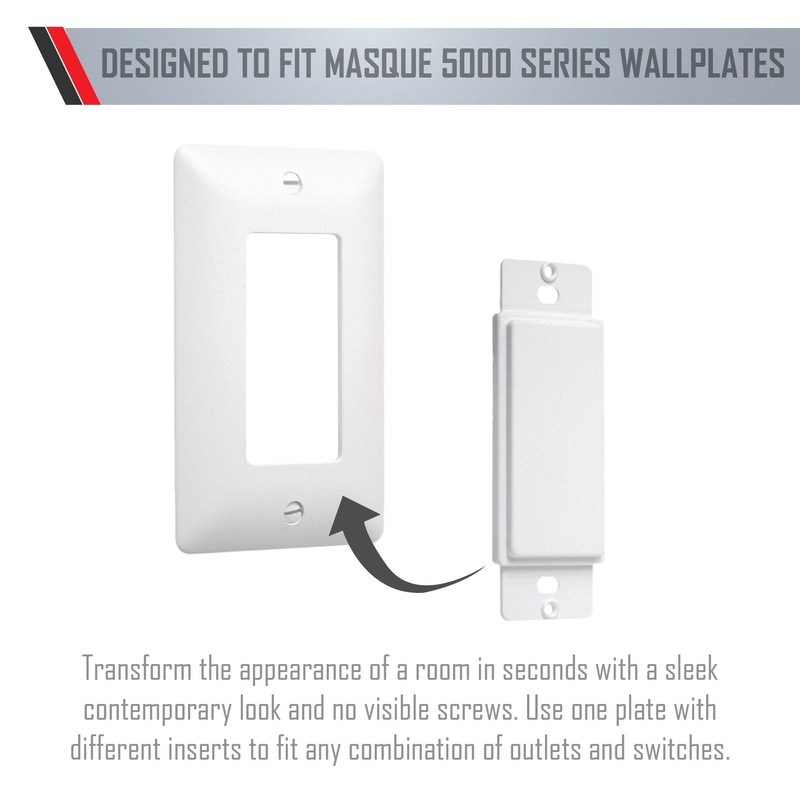 TayMac AD10W Paintable Adapter Plate, Blank Adapter , White