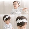 Diadema de Encaje Suave con Nudo de Lazo, 4 Pcs
