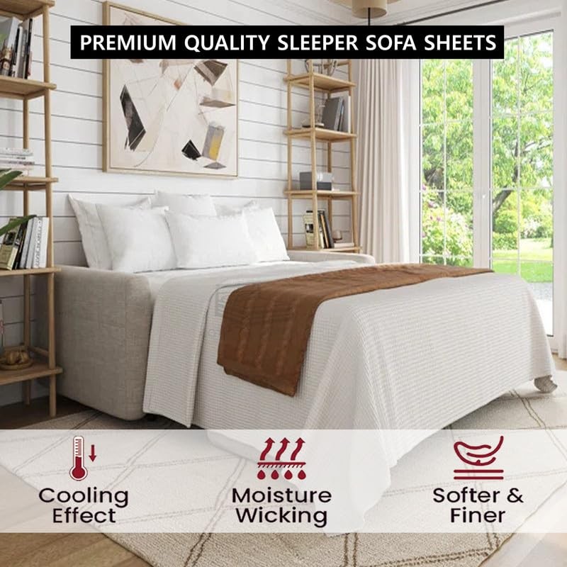 Queen Sleeper Sofa Bed Sheet Set - 400 Thread Count