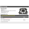 Marketplace Auto Parts Engine Cooling Auxiliary Radiator Fan Assembly -