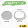 2 Pack 304 Stainless Steel Sprouting Lids Set, Mason jar