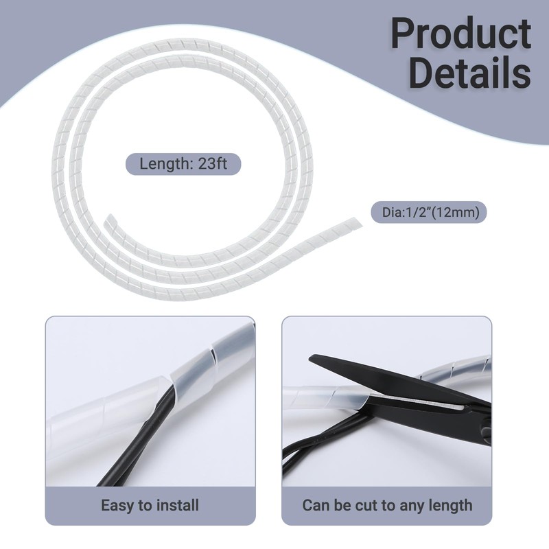 Ultrasound Probe Cable Protective Case, Durable Cover for 1/2" Circumference