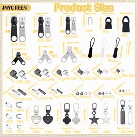 140 Pcs Zipper Repair Kits, Zipper Pull Slider Fixer Replacement Kit, Universal Zipper Sliders Fixer Zipper Stops Retainer Zipper Charms Zipper Pull Replacement for Jackets Coats Backpack
