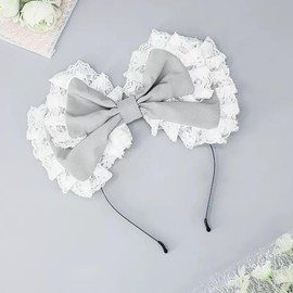 Lolita Women's Ribbon Headband Hair Ornament, Hair Accessory with Bow, Frill Cosplay Style, MoE Style, Fashionable, Doll, Tea Conversation, Party, Lolita, Maid Fashionable, Cosplay, Cute Headdress