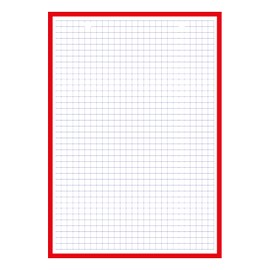 Bristol 2.0 Notepad 148 x 210 mm Perforated Small Squares 5 x 5 mm 30 Sheets Red