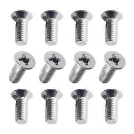 JUSTTOP 12PCS Stainless Steel Brake Disc Rotor Screws, 936000-6014-0H Front Rear Brake Disc Retaining Hardware Bolts, Rotor Retaining Bolt Screw Kit Replacement for Civic Accord K3