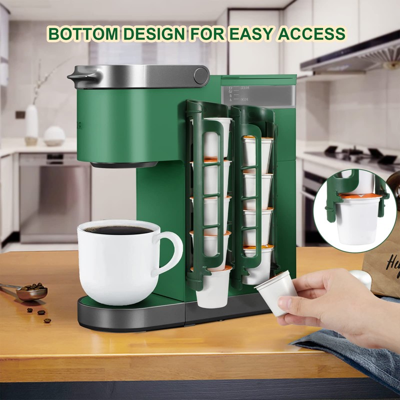 STORAGENIE Coffee Pod Holder for Keurig, Wall Mount Side Mount