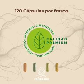 Glicinato de Magnesio  Alta Absorcin  Races Zen Premium  120 Cpsulas  Magnesio Suplemento para Hombres y Mujeres  Apoyo Muscular, Nervioso y al Sueo  