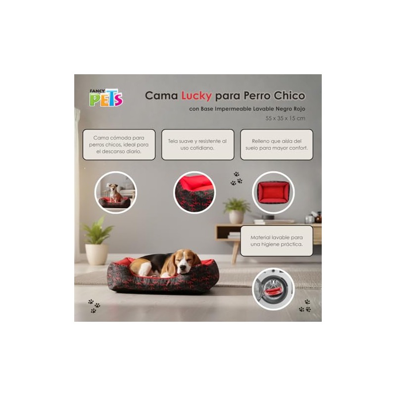 Fancy Pets Cama Lucky para Perro Tamaño Chico Varios Colores