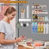 Magnetic Spice Rack for Refrigerator, 7 Pack 100% Metal Strong