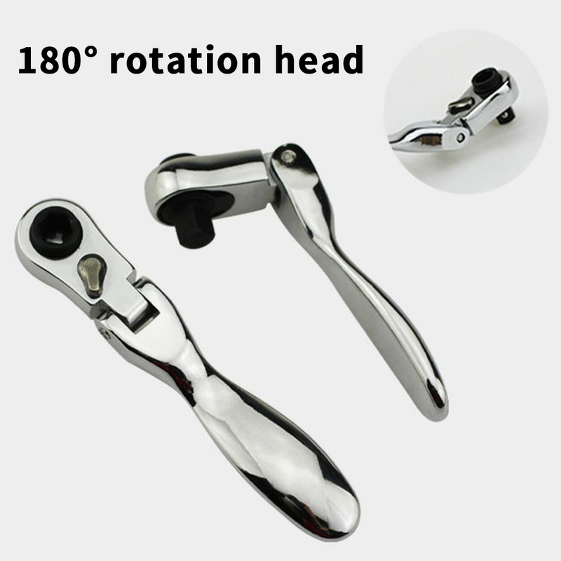 Mini 1/4 Inch Ratchet Wrench, 72-Tooth Reversible Chrome Vanadium Steel